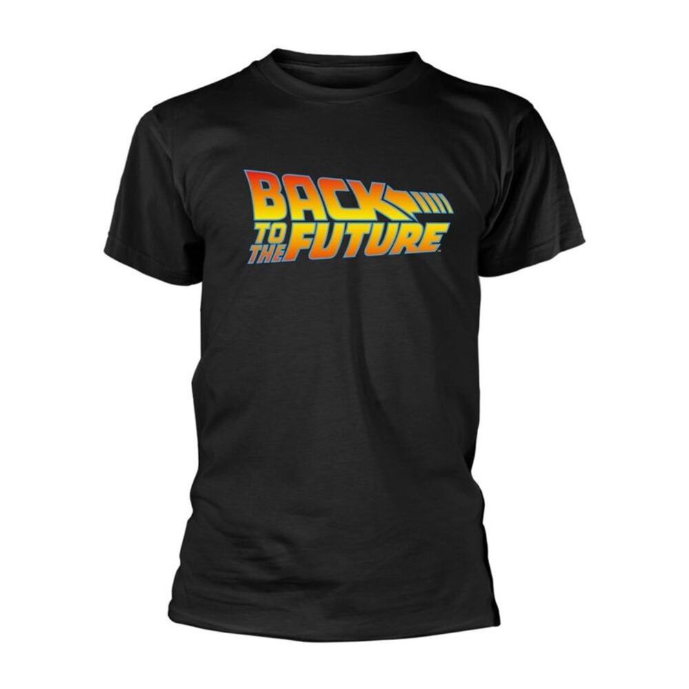 Back To The Future Unisex Adult Logo T-Shirt / Black